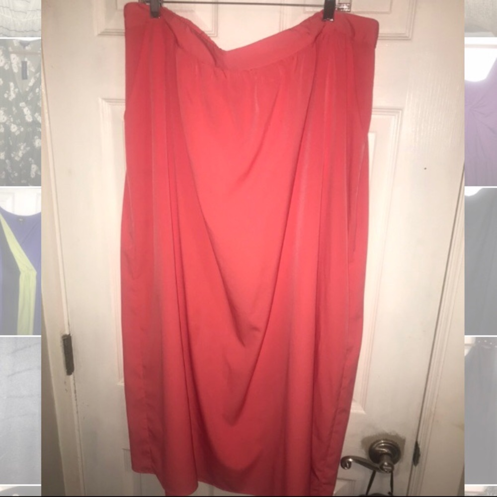 Coral maxi skirt